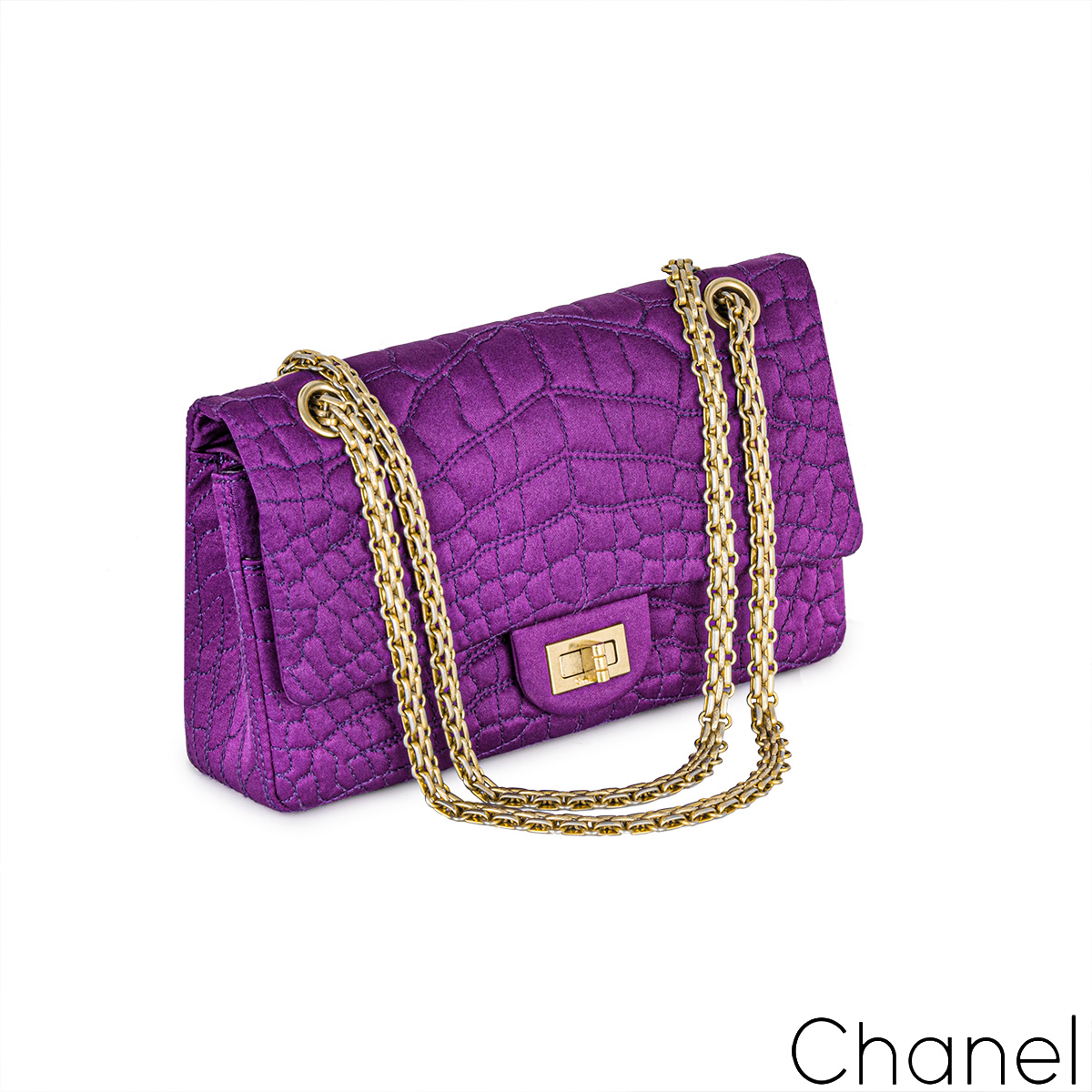 Chanel Reissue 2.55 Flap Bag Quilted Tweed and Sequins Mini Silver 2275421